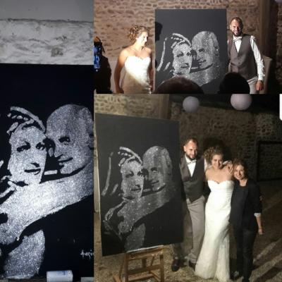 mariage portrait paillette